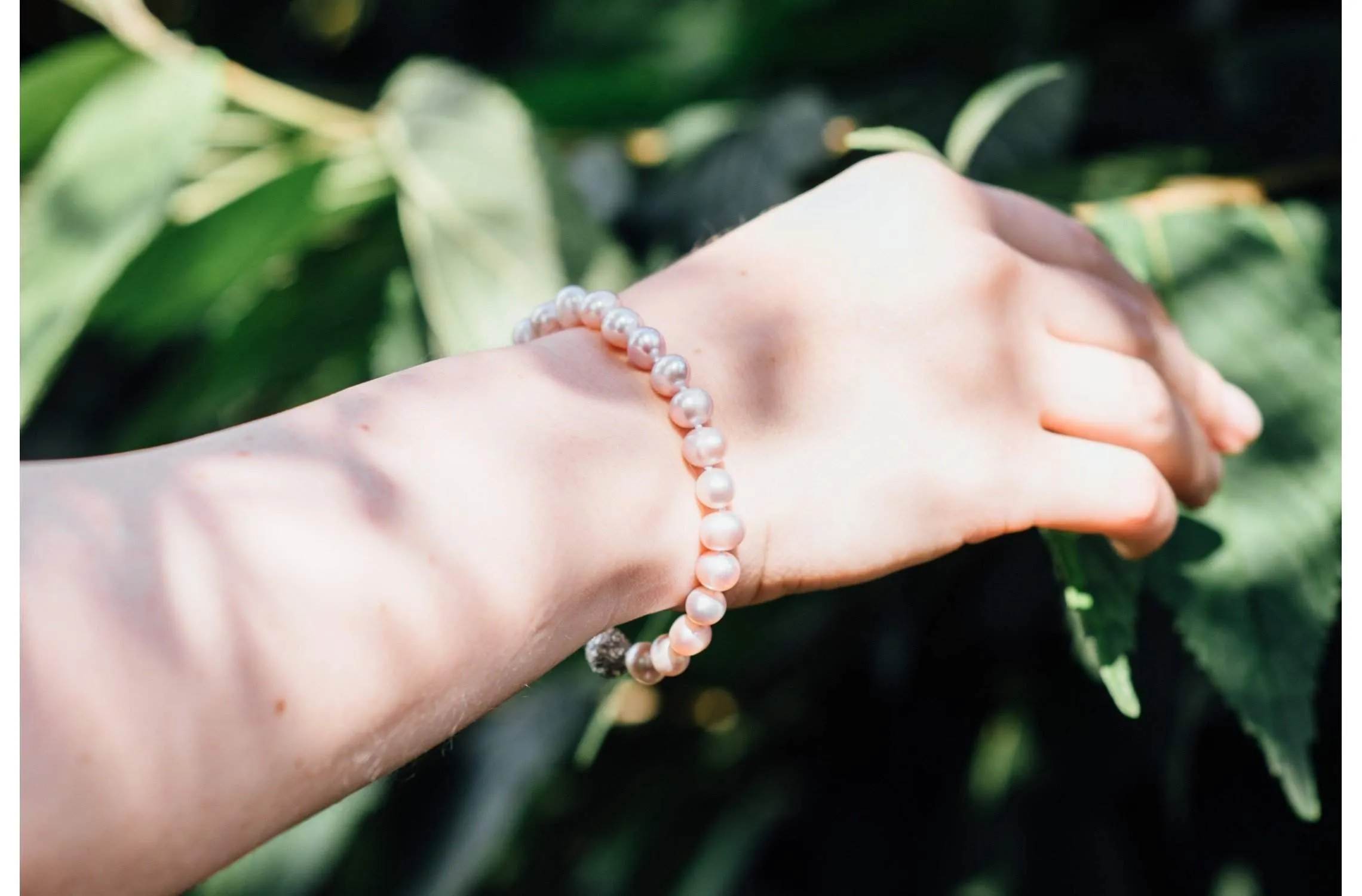 Single Strand Purple Freshwater Pearl Bracelet 9-10mm