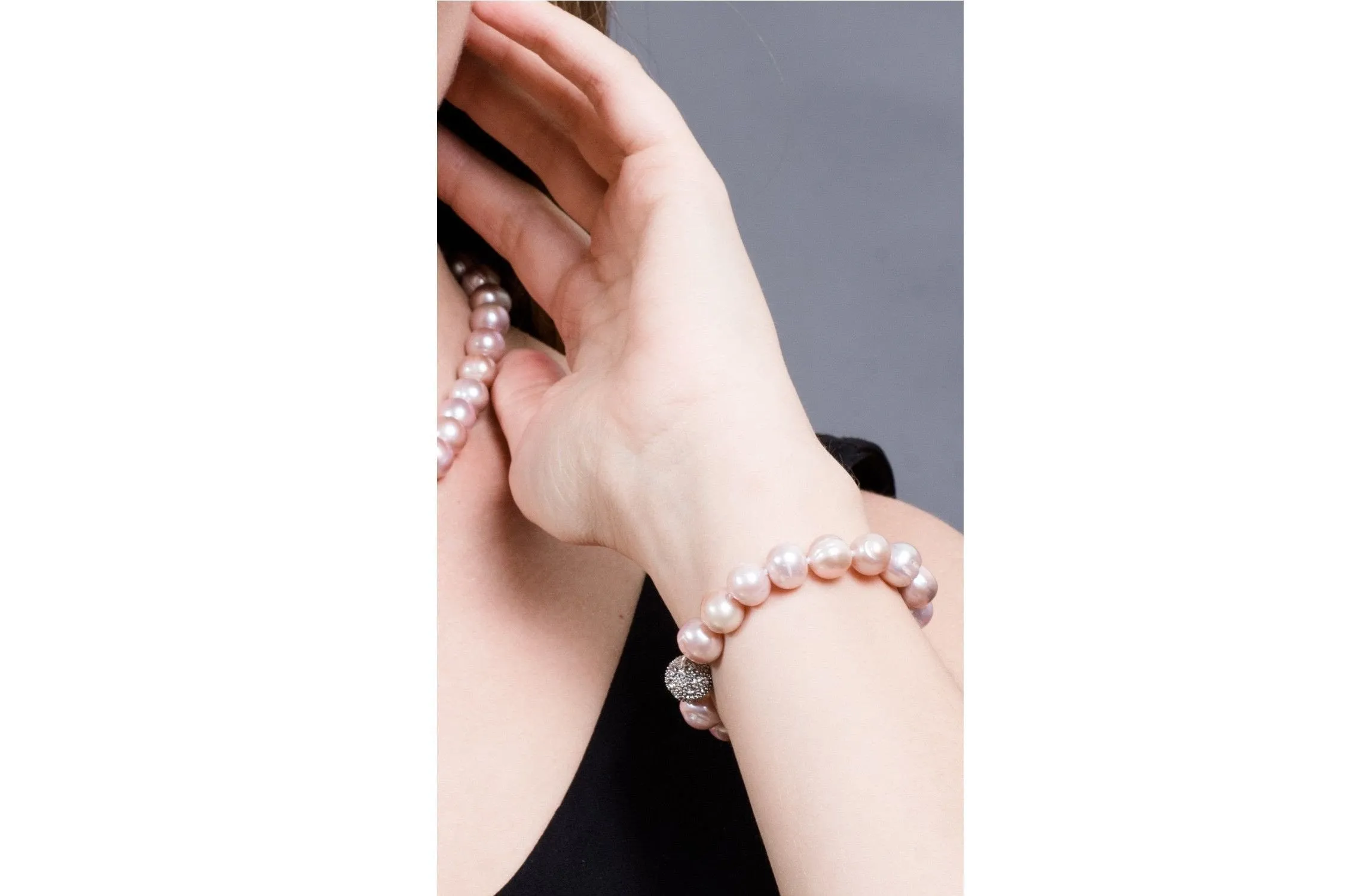 Single Strand Purple Freshwater Pearl Bracelet 9-10mm