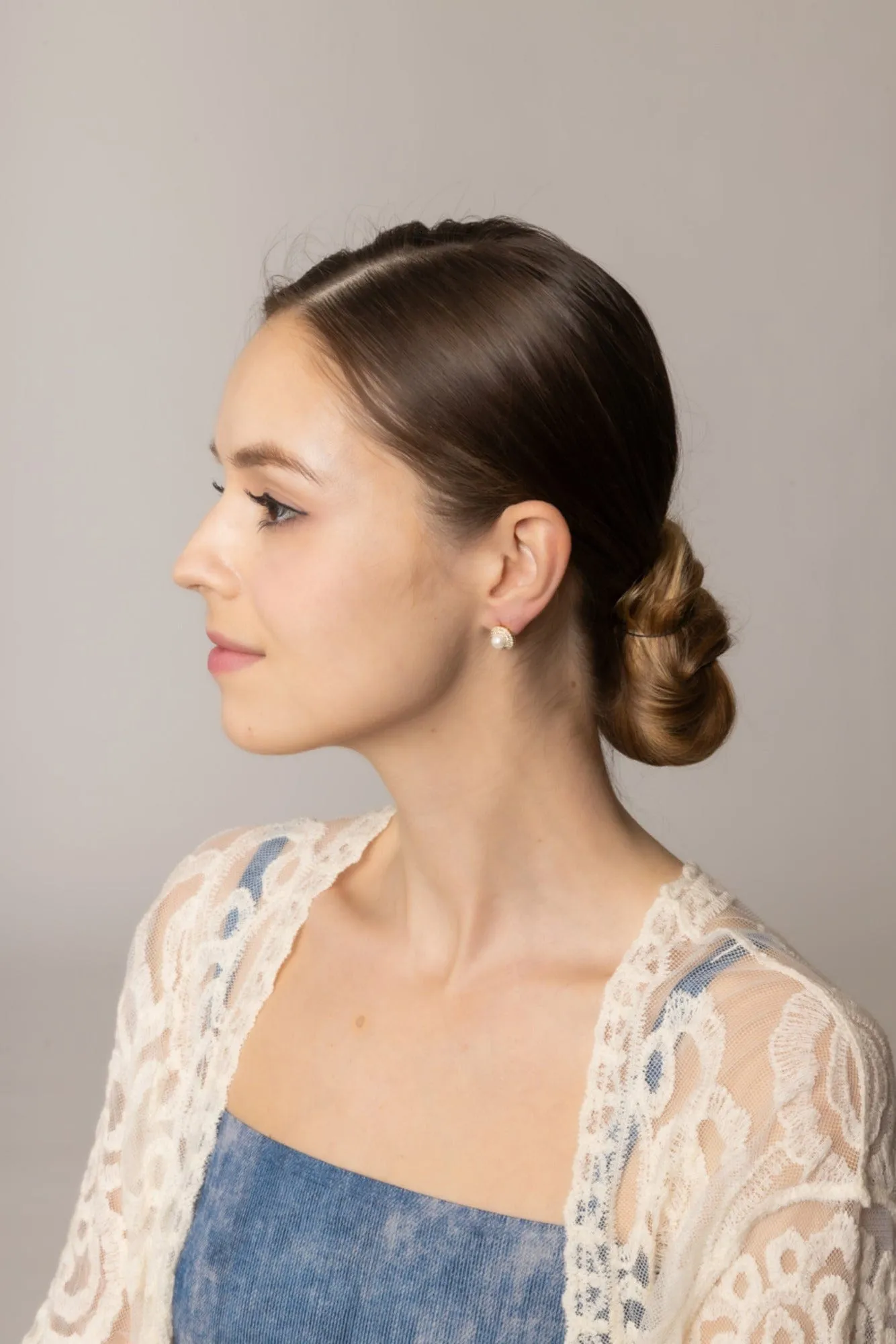 SJE310923 14K Radiant Pearl Post Earrings