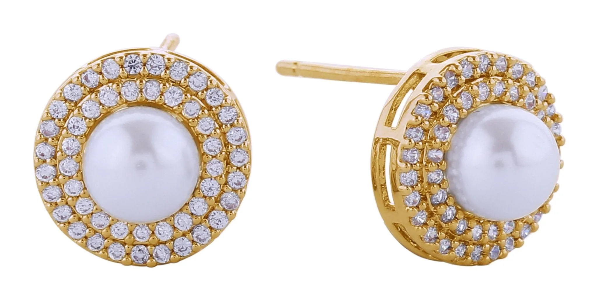 SJE310923 14K Radiant Pearl Post Earrings