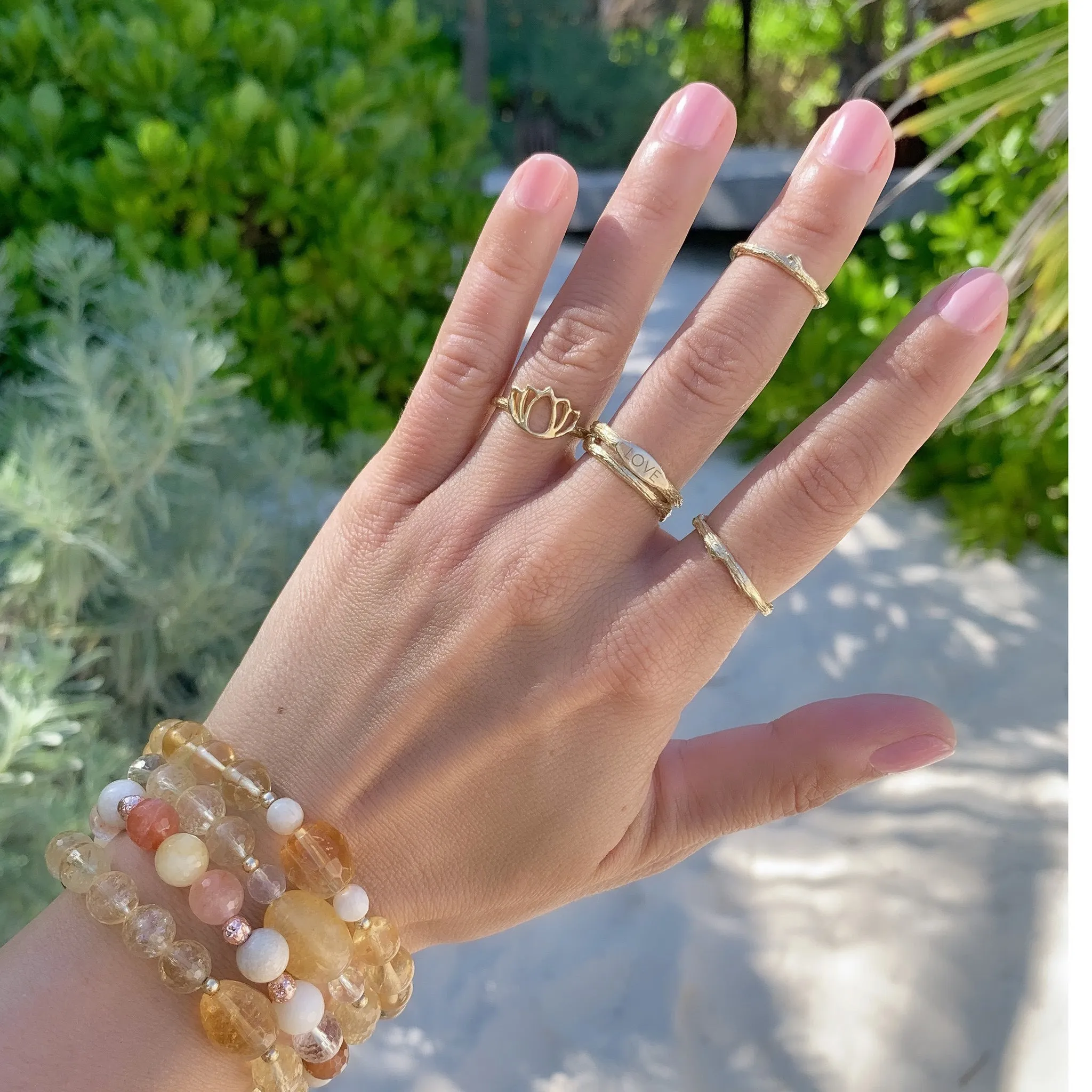 Skinny Olive Branch Ring | Solid 14k Gold