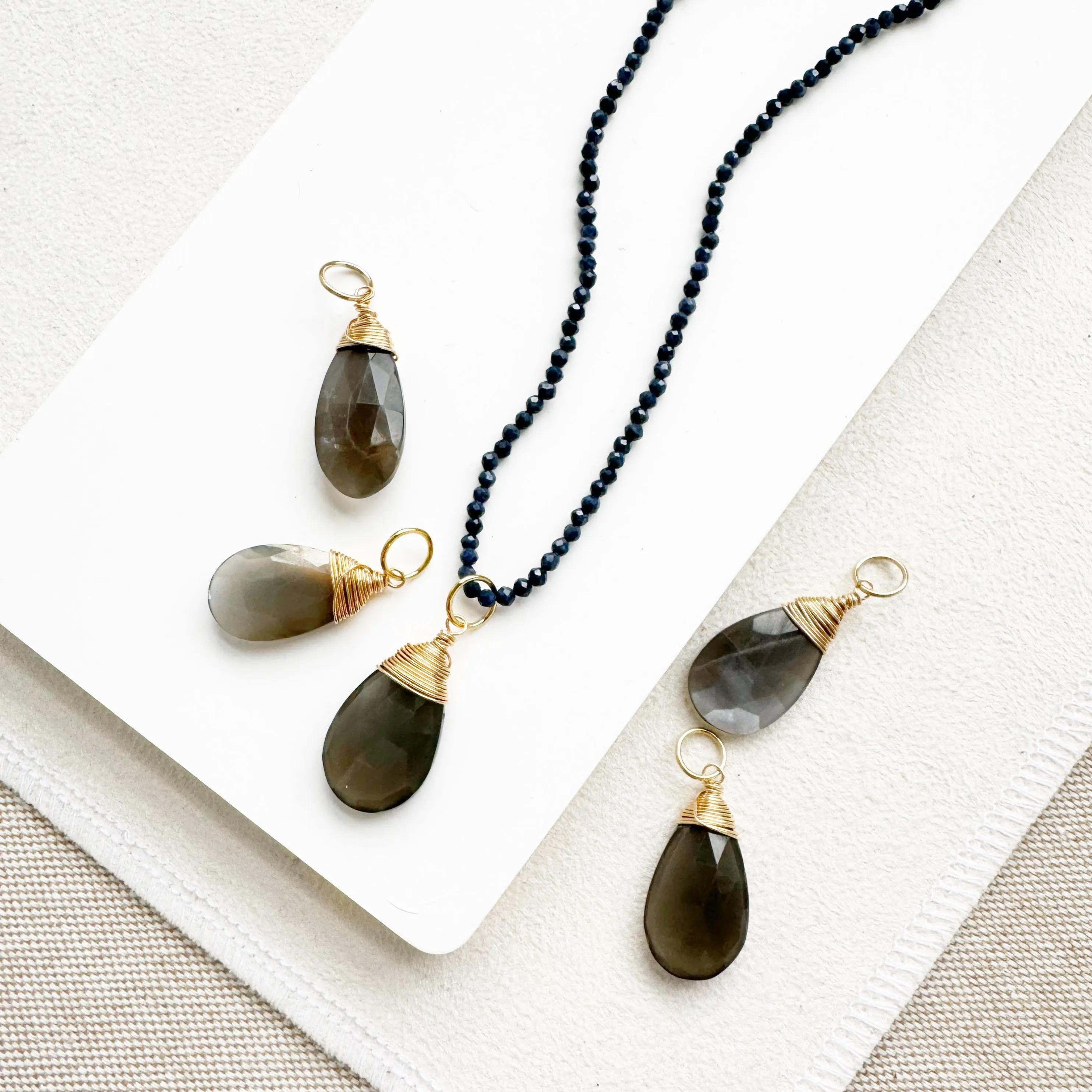 Slate Moonstone Bijou Charm