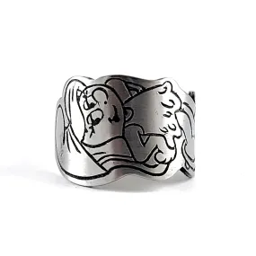 Smurfs Smurfette Stainless Steel Spoon Ring