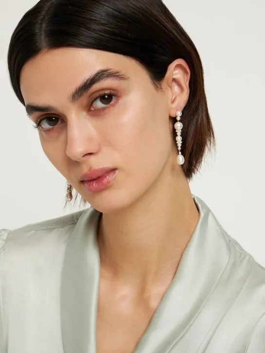 Sophie Bille Brahe   14kt Escalier de La Reine pearl earrings 