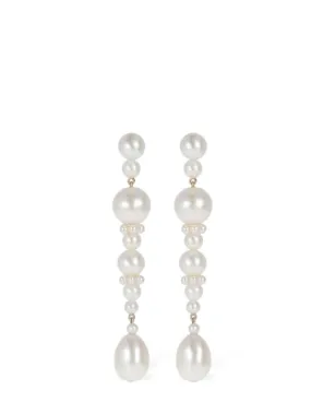 Sophie Bille Brahe   14kt Escalier de La Reine pearl earrings 