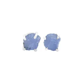 Starborn Rough Tanzanite Gemstone Post Style Earrings