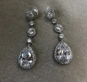 Statement Crystal Teardrop Earrings