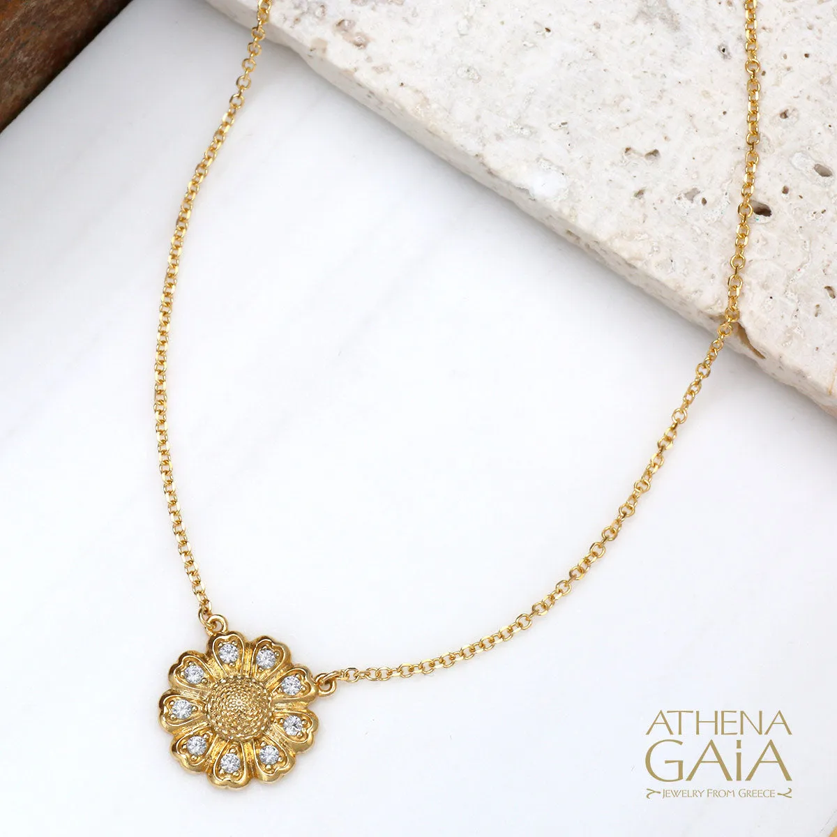 Sunflower Necklace (In-Stock)