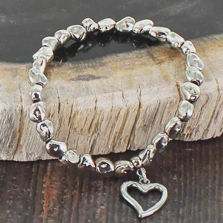 Suzie Blue Elasticated Nugget Bracelet