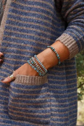 Tawny Stone Bracelet Set - Turquoise