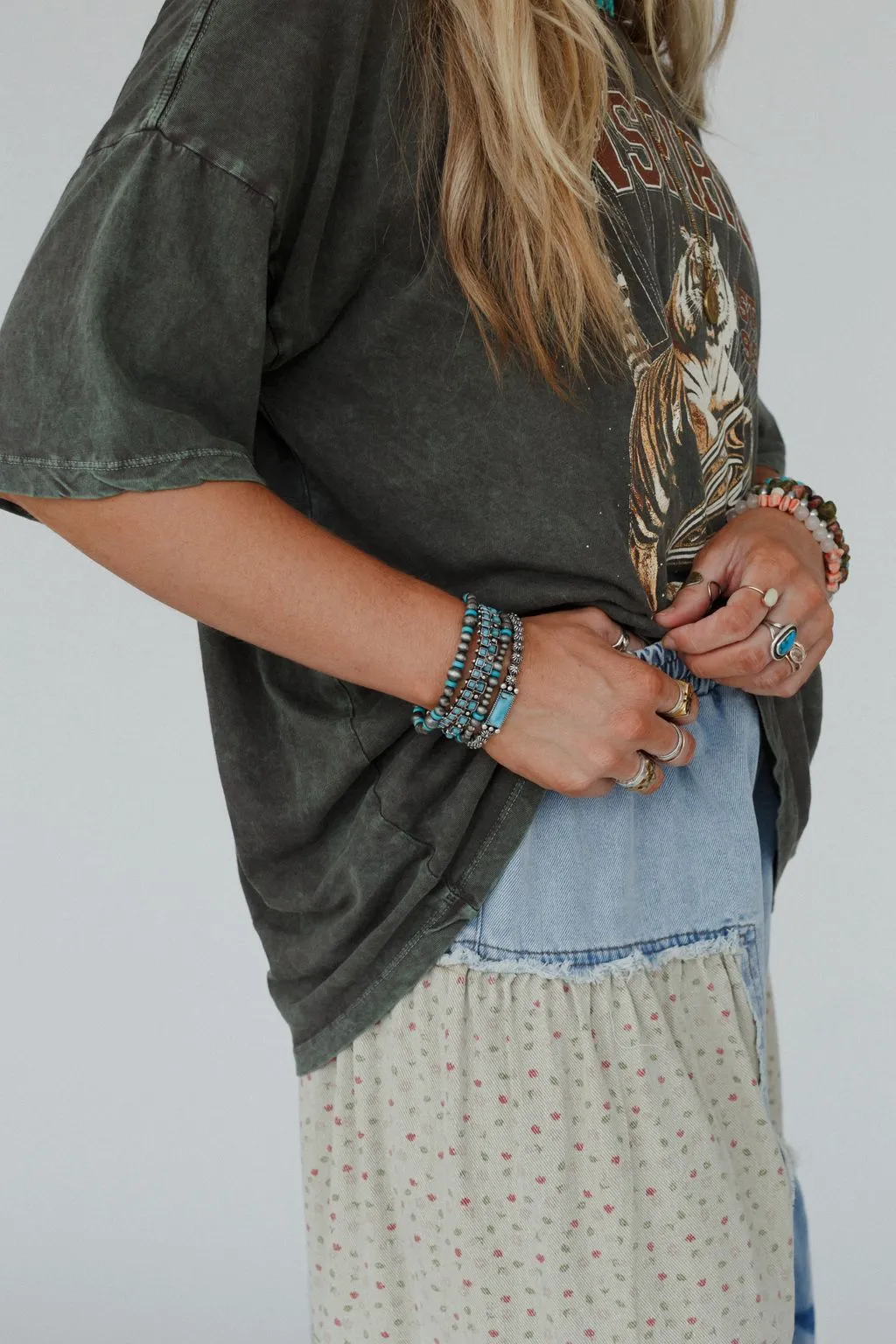 Tawny Stone Bracelet Set - Turquoise