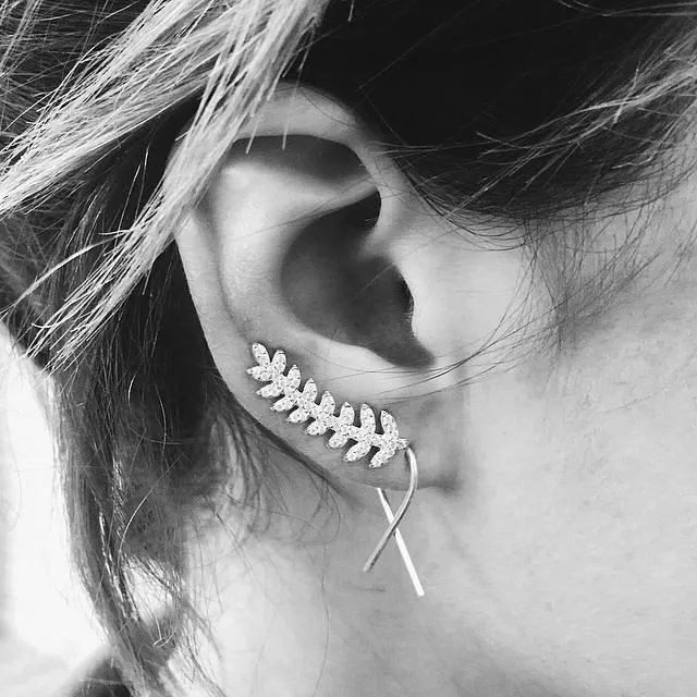 The Sterling Silver Fern Ear boho cuff