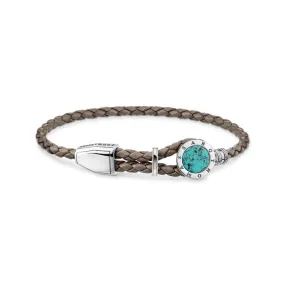Thomas Sabo Leather strap disc turquoise