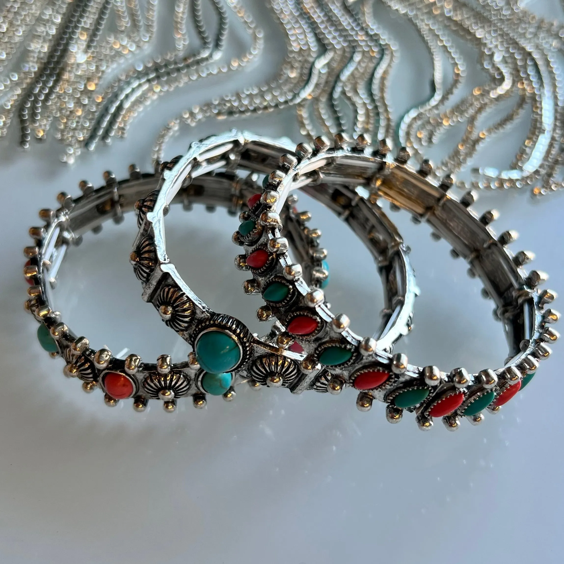 Three's Company Pink Bracelet Set