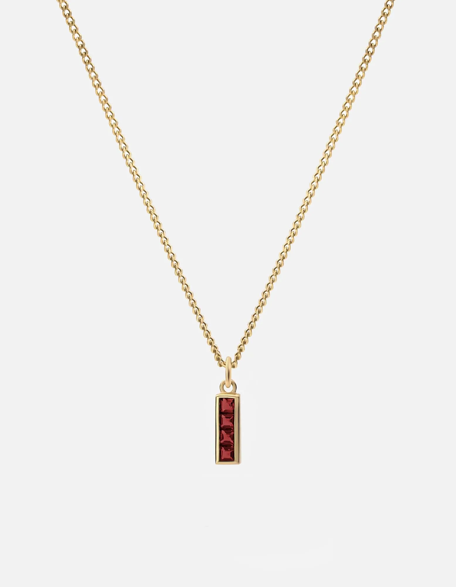 Totem Garnet Necklace, Gold Vermeil