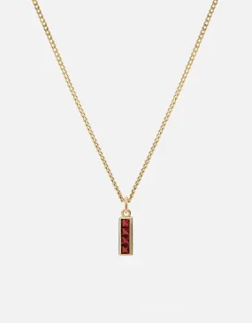 Totem Garnet Necklace, Gold Vermeil