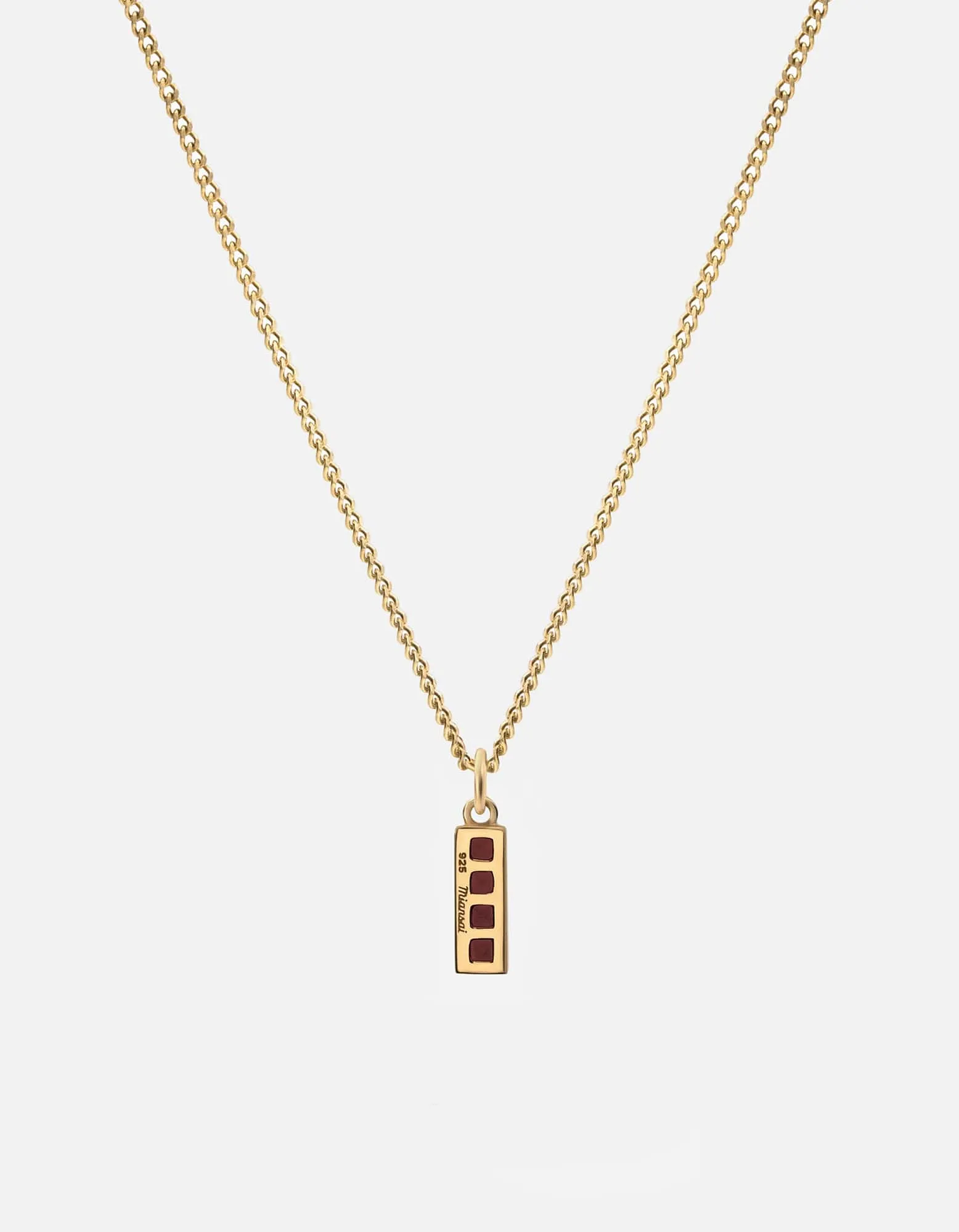 Totem Garnet Necklace, Gold Vermeil