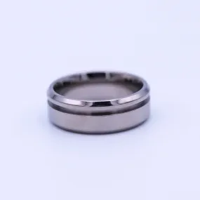Tungsten Ring Blank Offset Channel