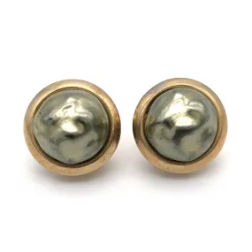 【USA輸入】ヴィンテージ バークレー グレー バロックパール イヤリング/Vintage Barclay Grey Baroque Pearl Clip On Earrings