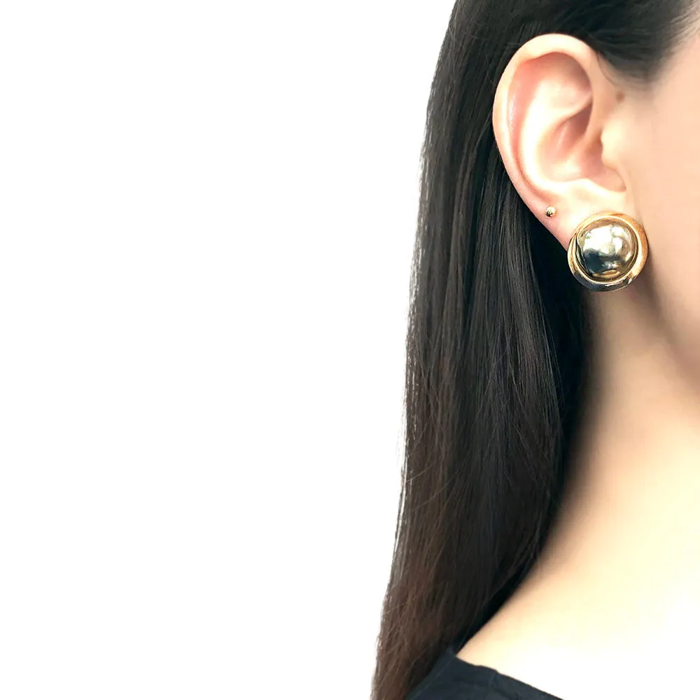 【USA輸入】ヴィンテージ バークレー グレー バロックパール イヤリング/Vintage Barclay Grey Baroque Pearl Clip On Earrings