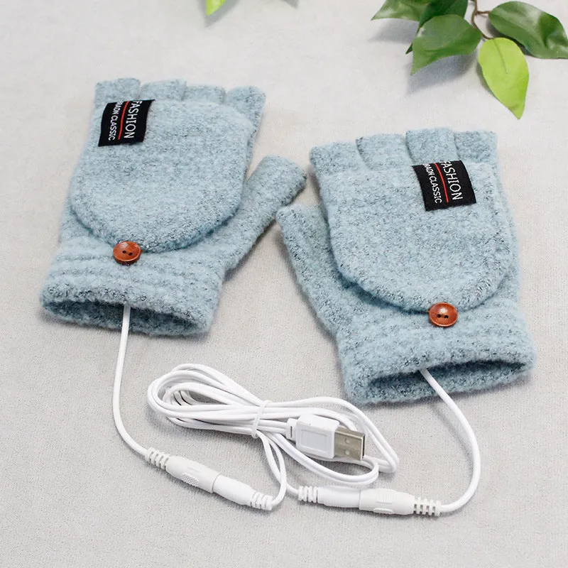 USB touch screen warm heating gloves
