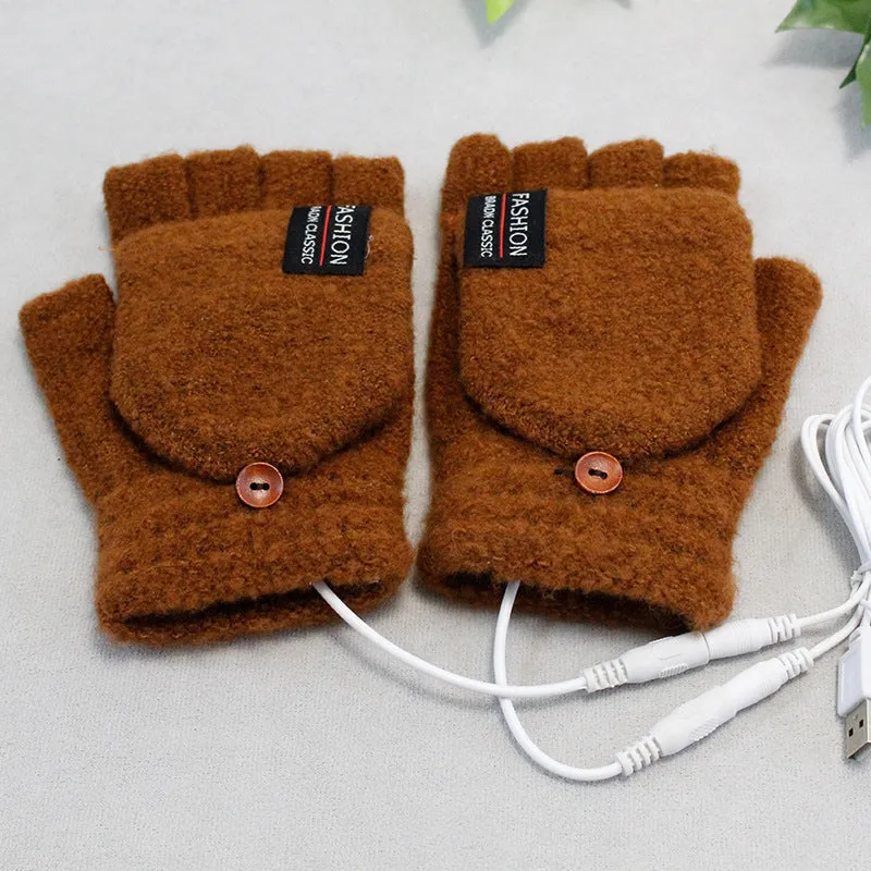 USB touch screen warm heating gloves