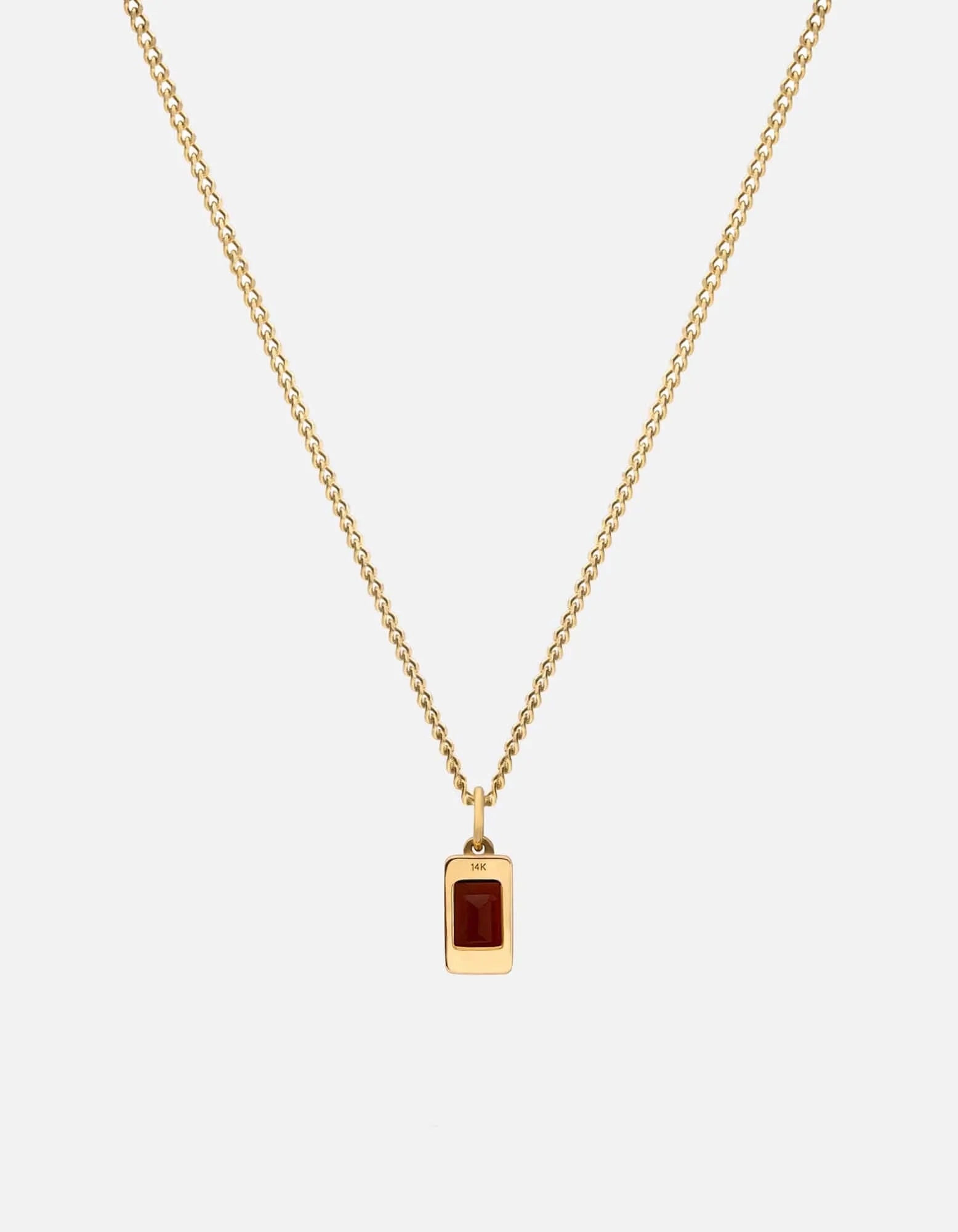 Valor Garnet Necklace, 14k Gold