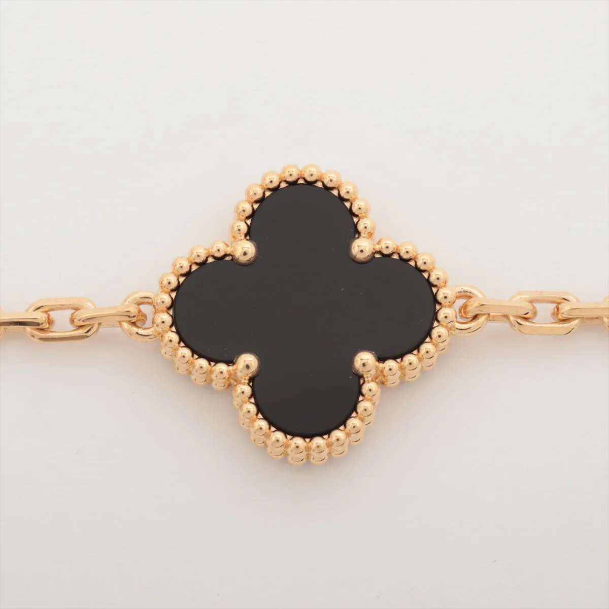 Van Cleef & Arpels Vintage Alhambra 5 motif Onyx Bracelet 2021
