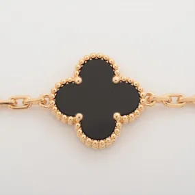 Van Cleef & Arpels Vintage Alhambra 5 motif Onyx Bracelet 2021