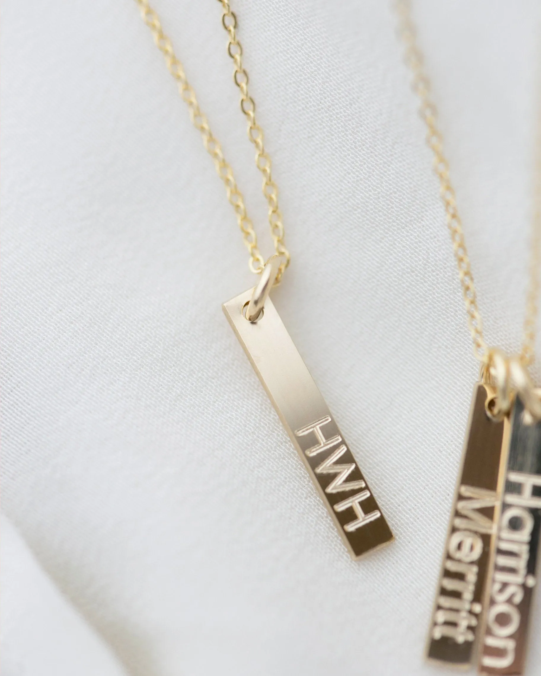 Vertical Mini Tag Necklace