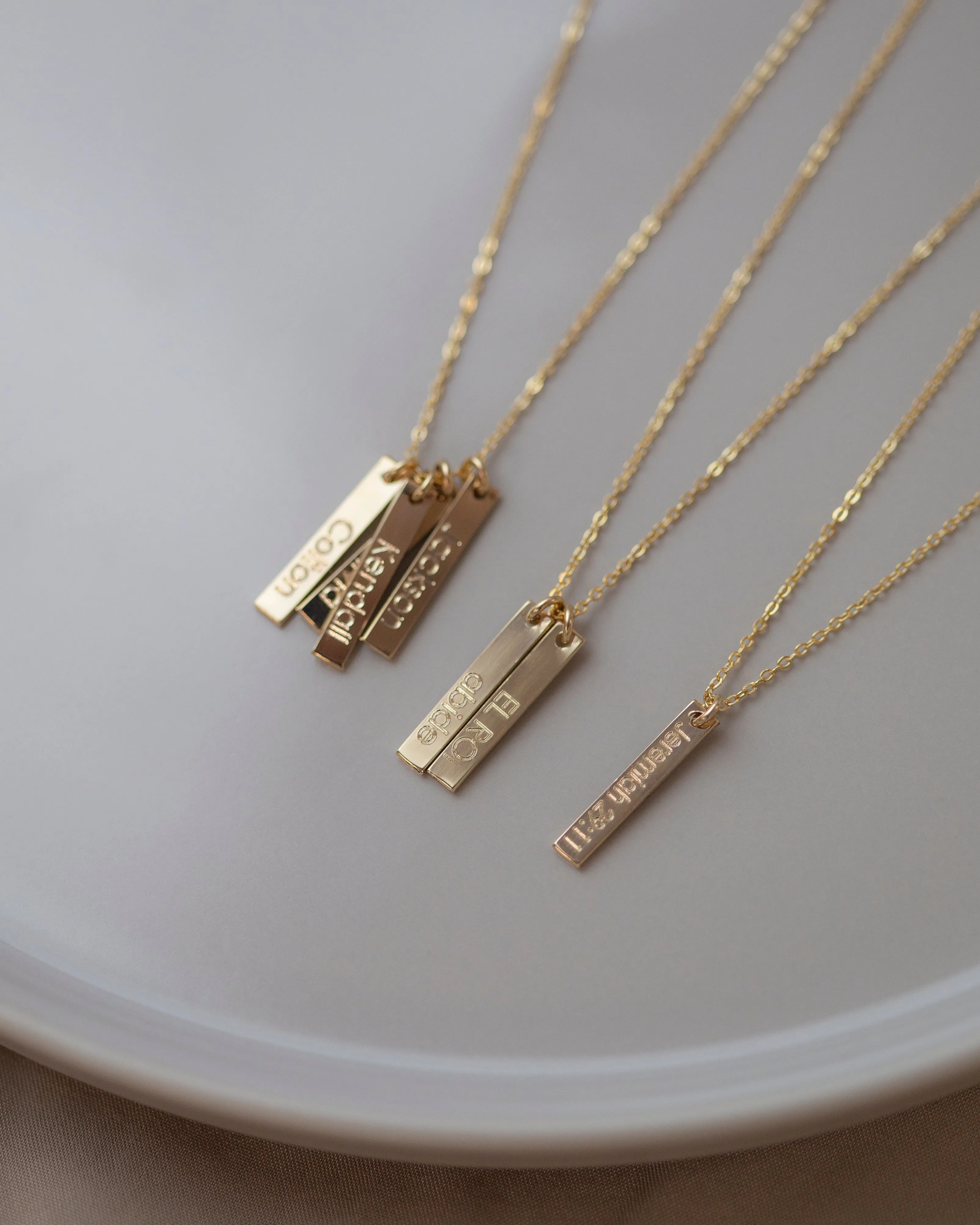 Vertical Mini Tag Necklace