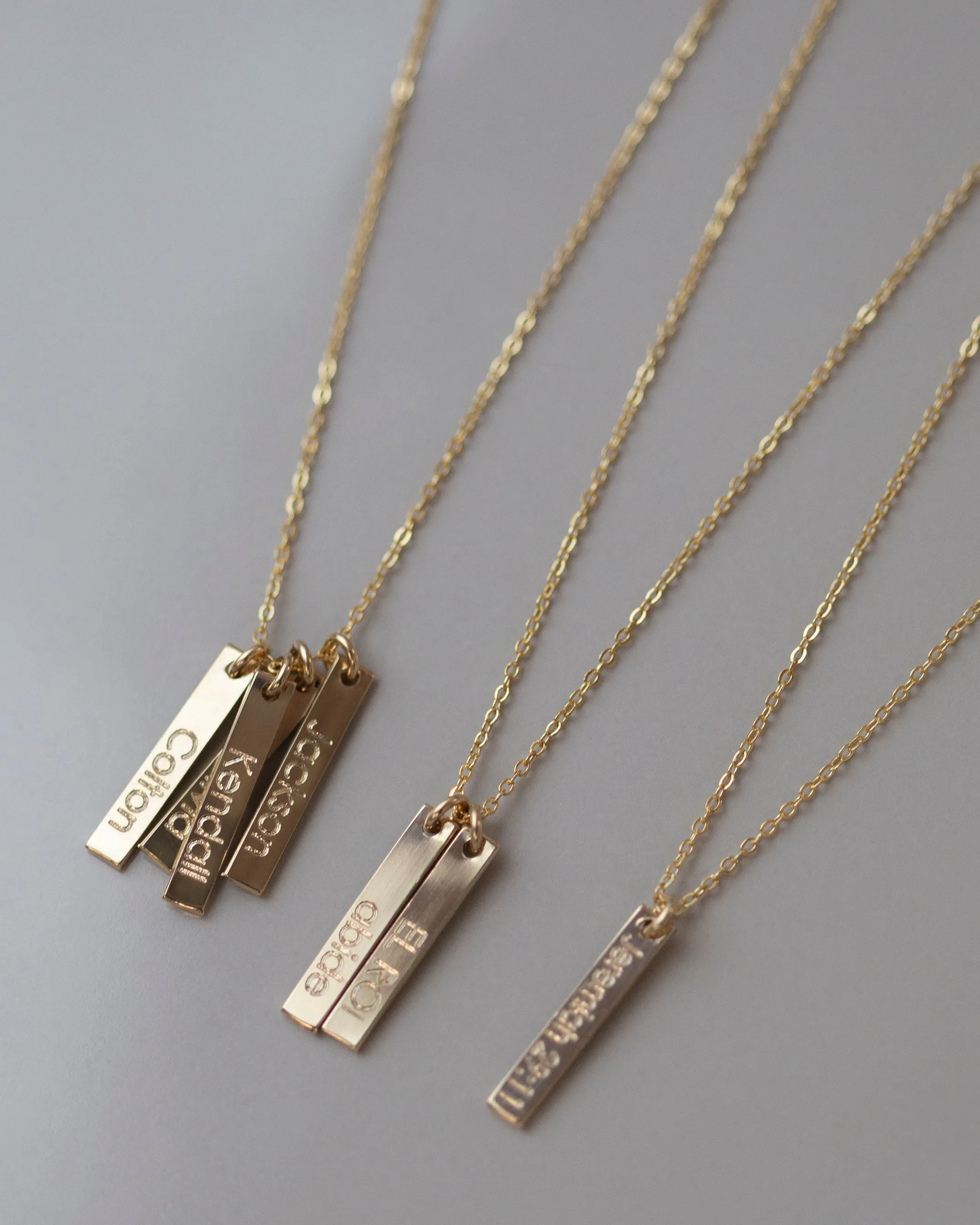 Vertical Mini Tag Necklace