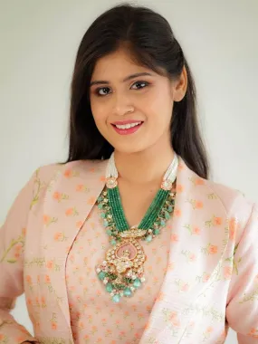Vinayaka Pendant Polki Necklace