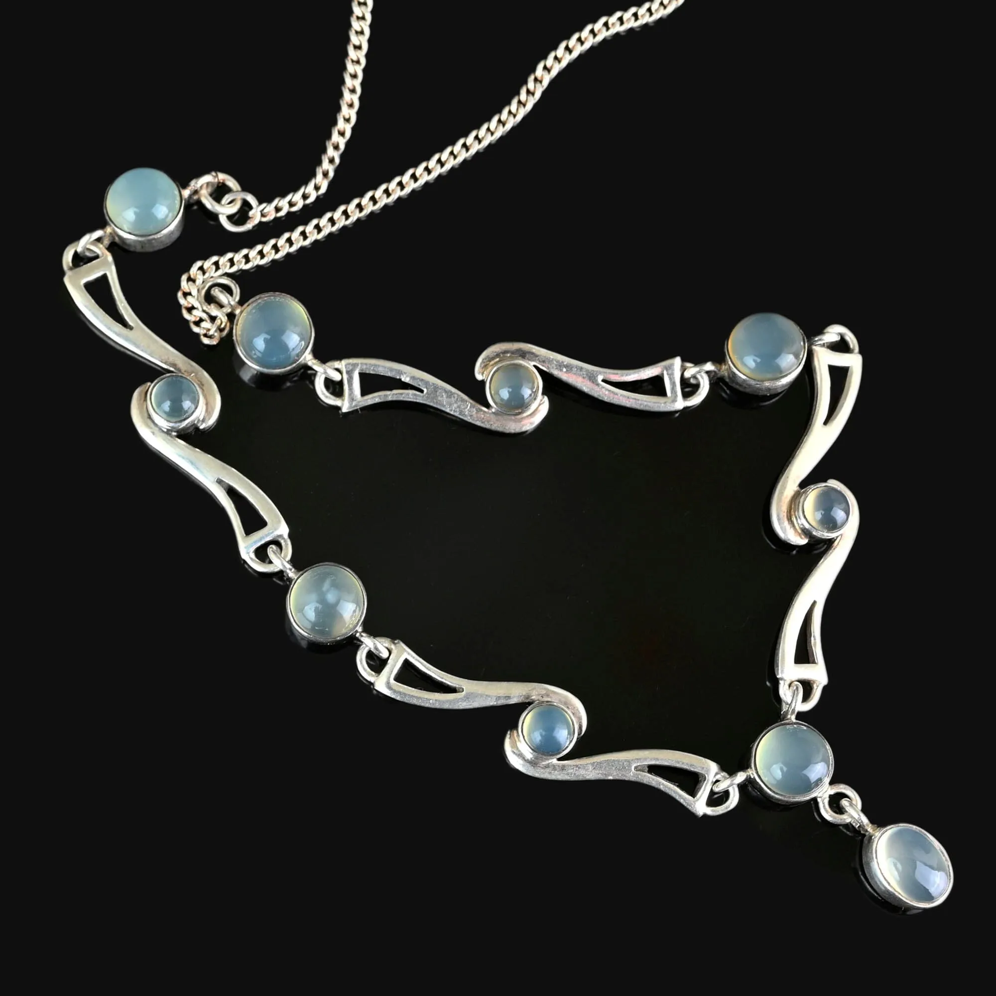 Vintage Arts and Crafts Style Moonstone Necklace