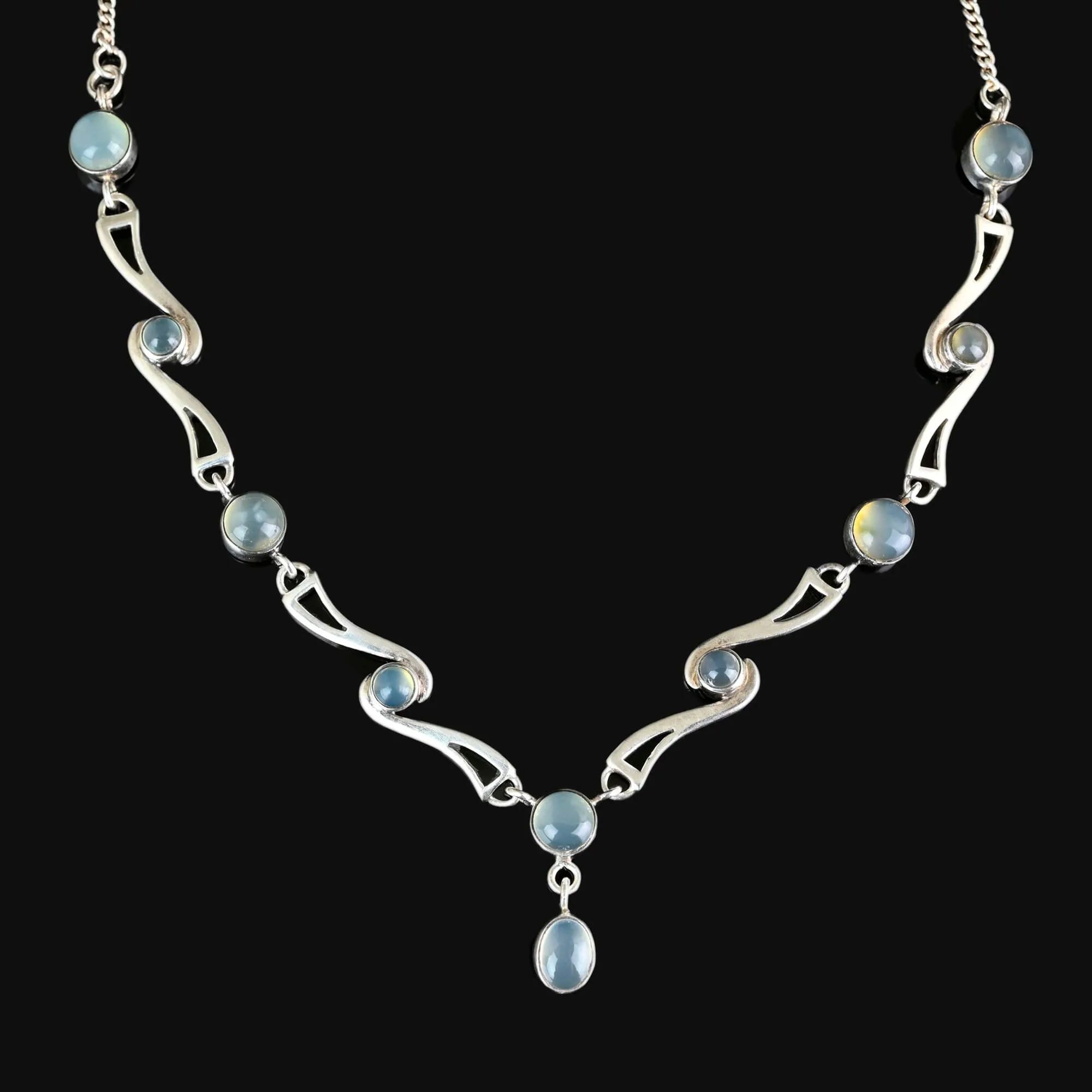 Vintage Arts and Crafts Style Moonstone Necklace