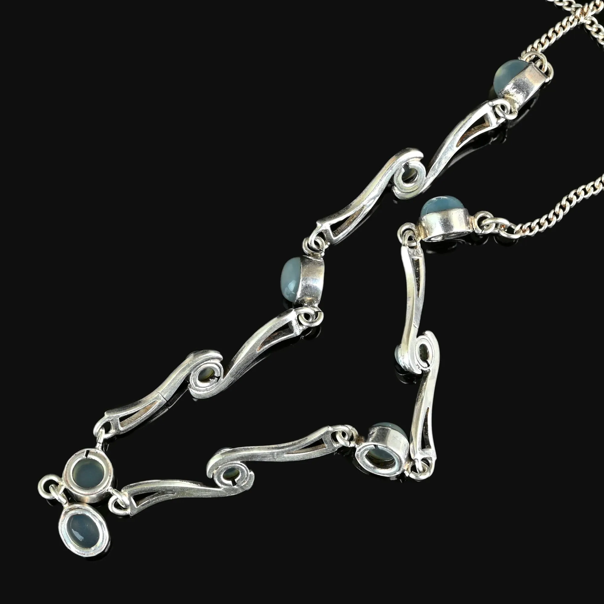 Vintage Arts and Crafts Style Moonstone Necklace