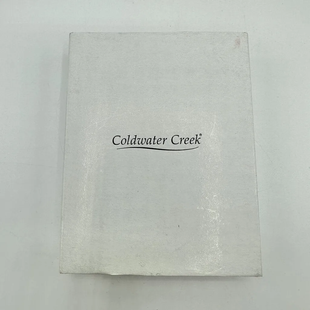 Vintage Coldwater Creek Sterling Silver & Garnet Necklace & Earring Box Set /cb