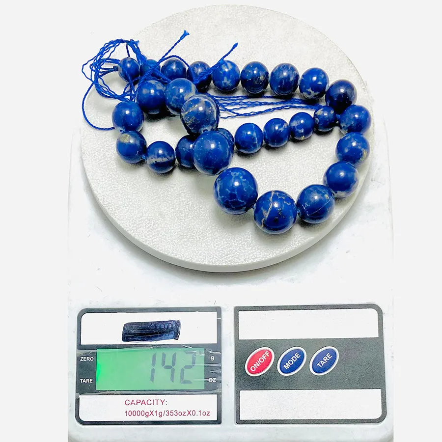 Vintage Lapis Lazuli Blue Bead Necklace