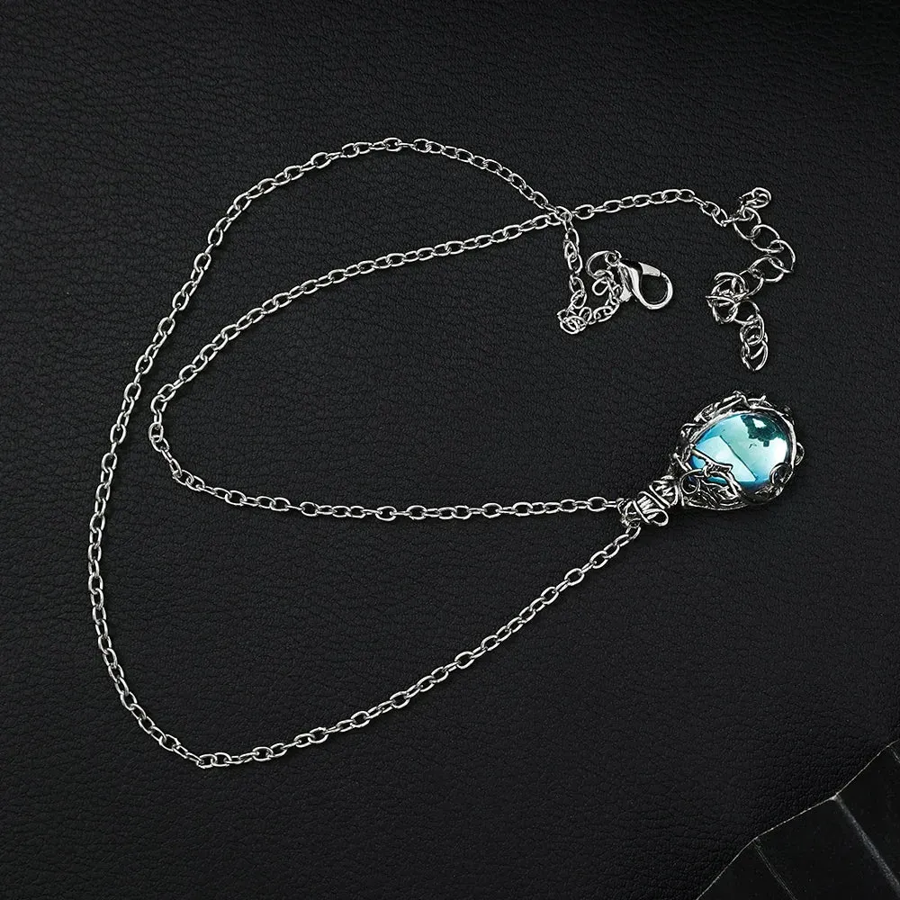 Water Crystal Moonstone Pendant Necklace