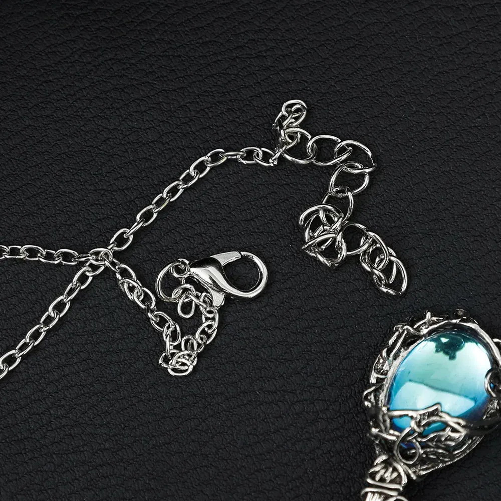 Water Crystal Moonstone Pendant Necklace