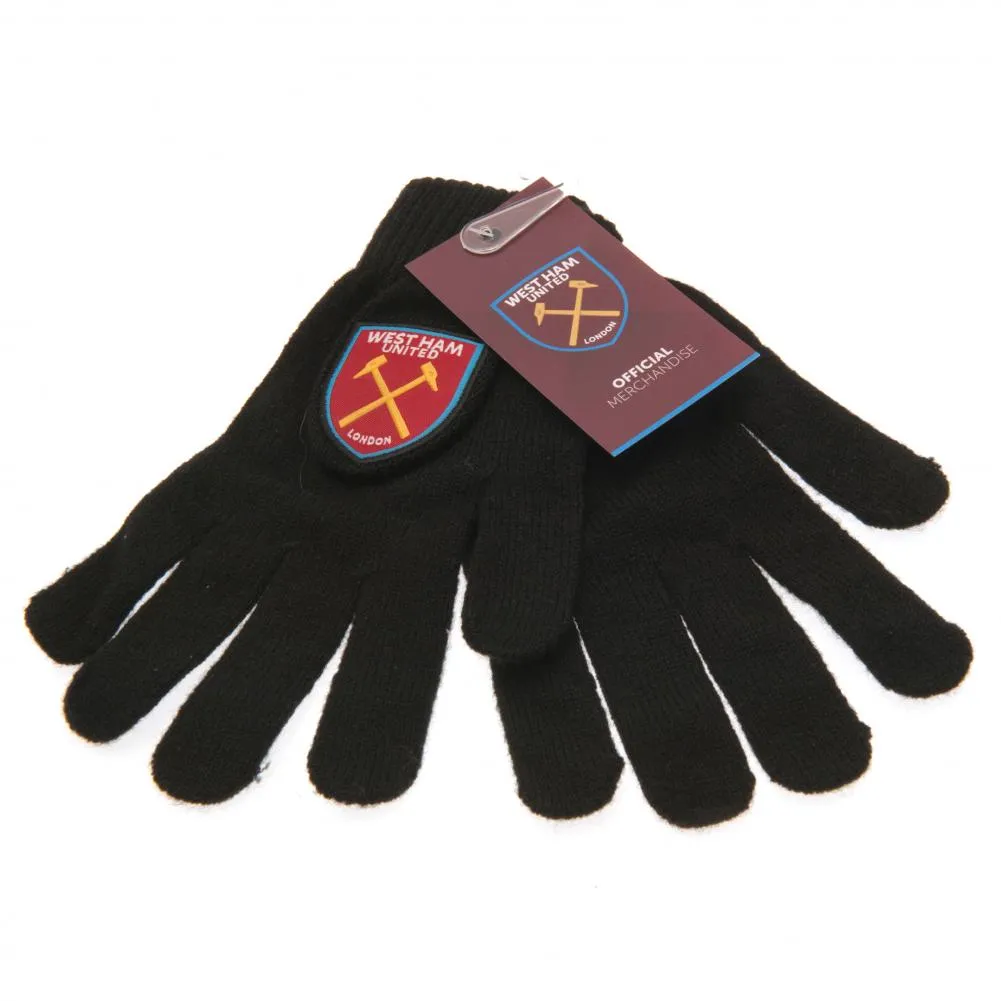West Ham United FC Knitted Gloves for Juniors