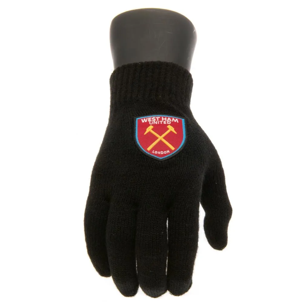 West Ham United FC Knitted Gloves for Juniors