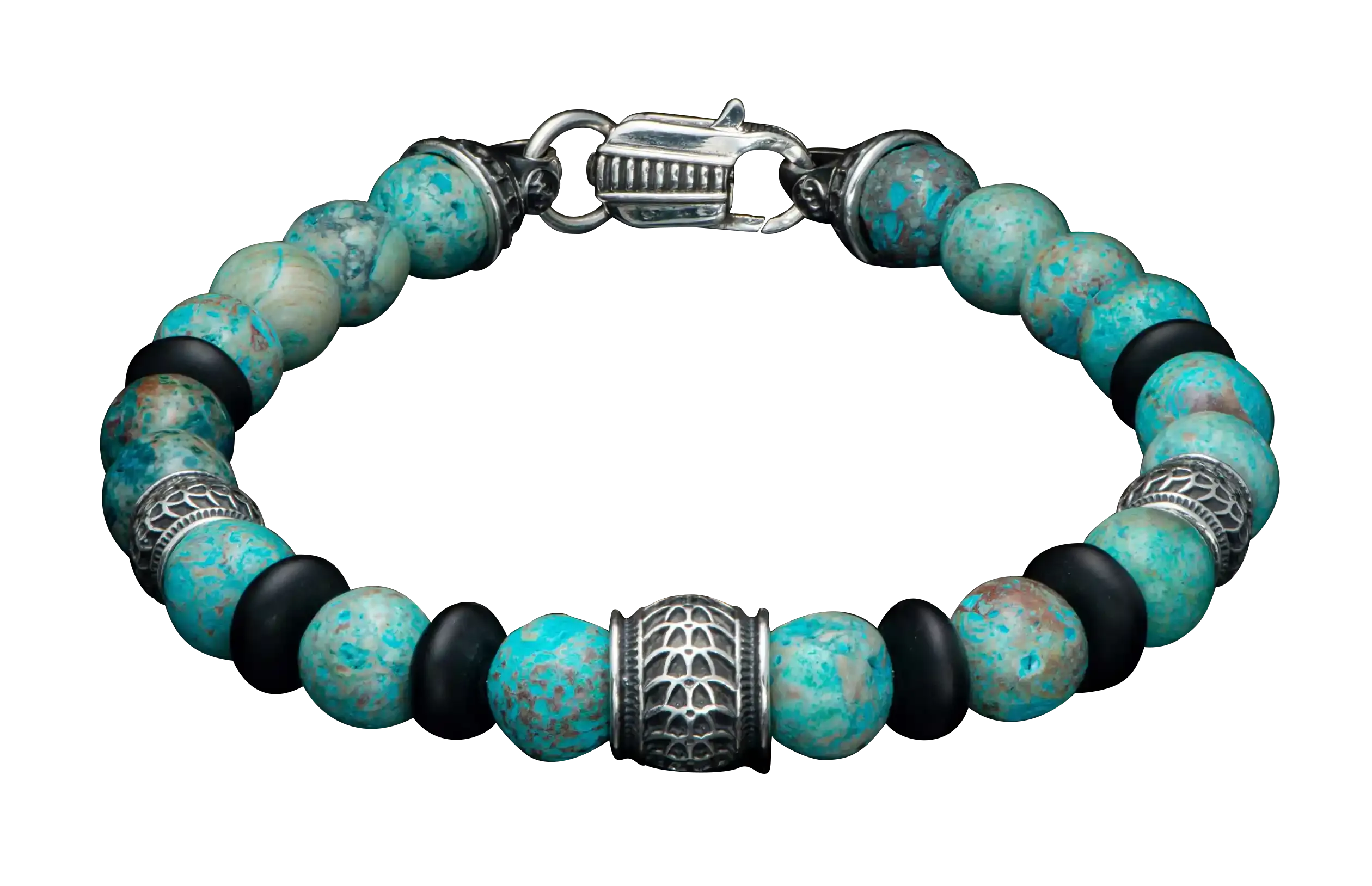William Henry Newport Blue Agate Bracelet