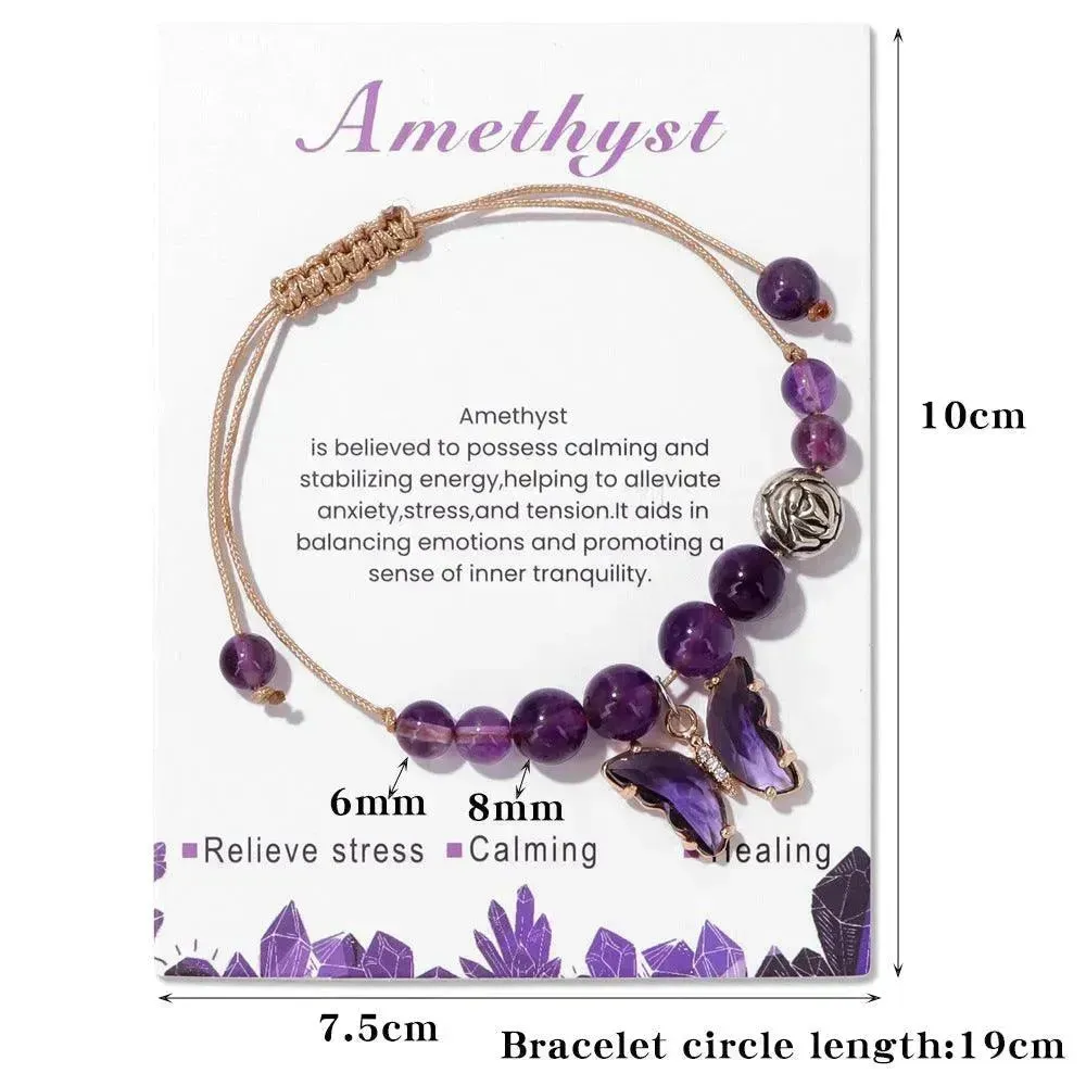 Women's Natural Stone Bracelet Amethyst
