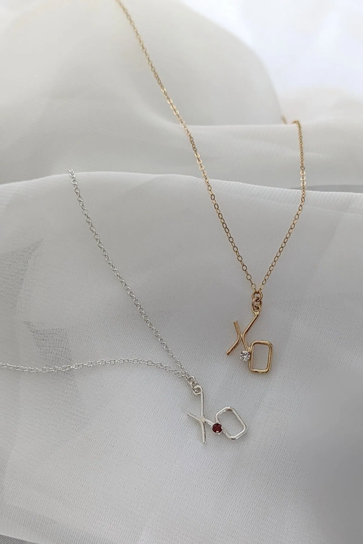 'XO' Necklace, Gold
