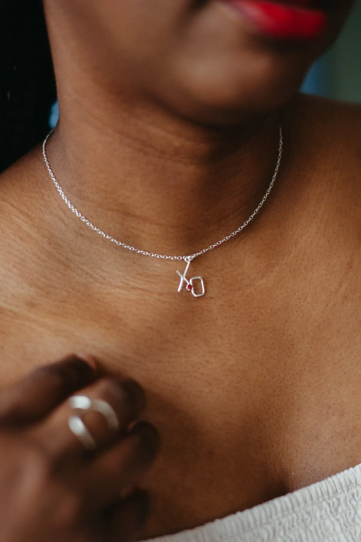 'XO' Necklace, Gold