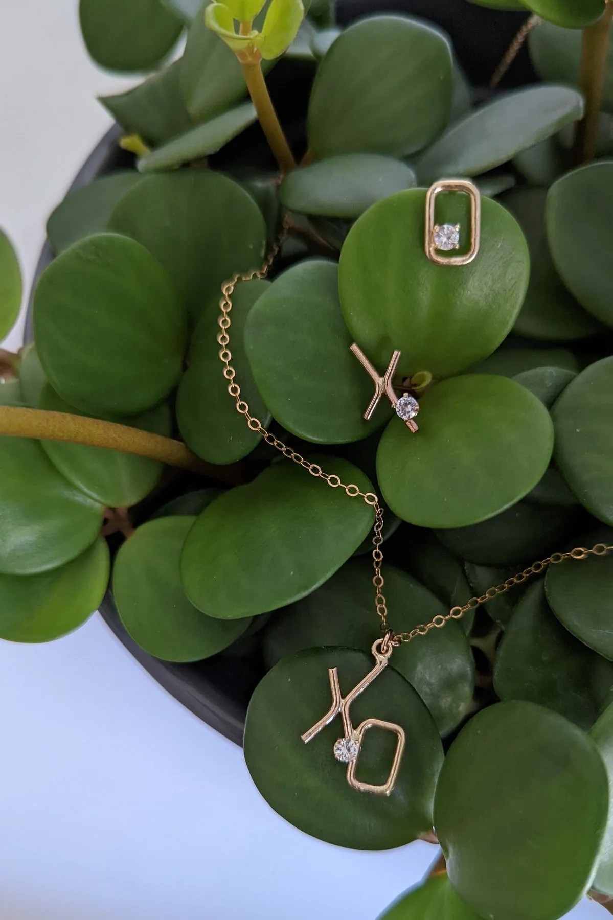 'XO' Necklace, Gold
