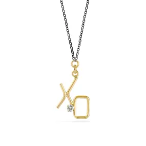 'XO' Necklace, Gold