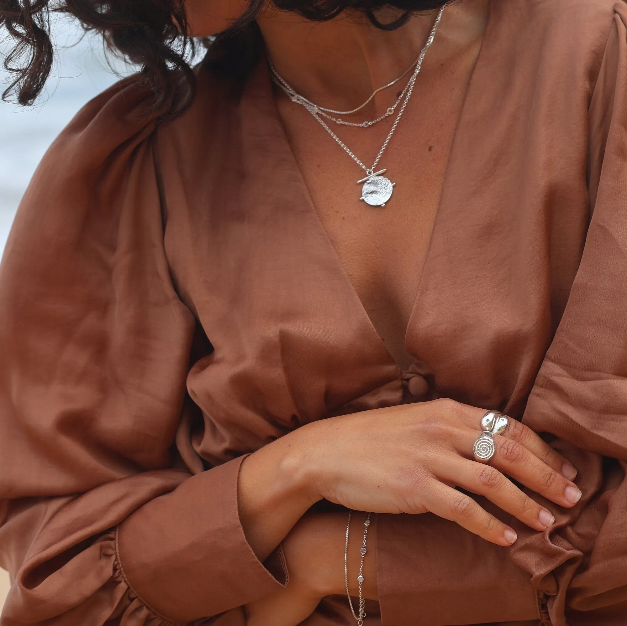 Yin Yang Silver Necklace