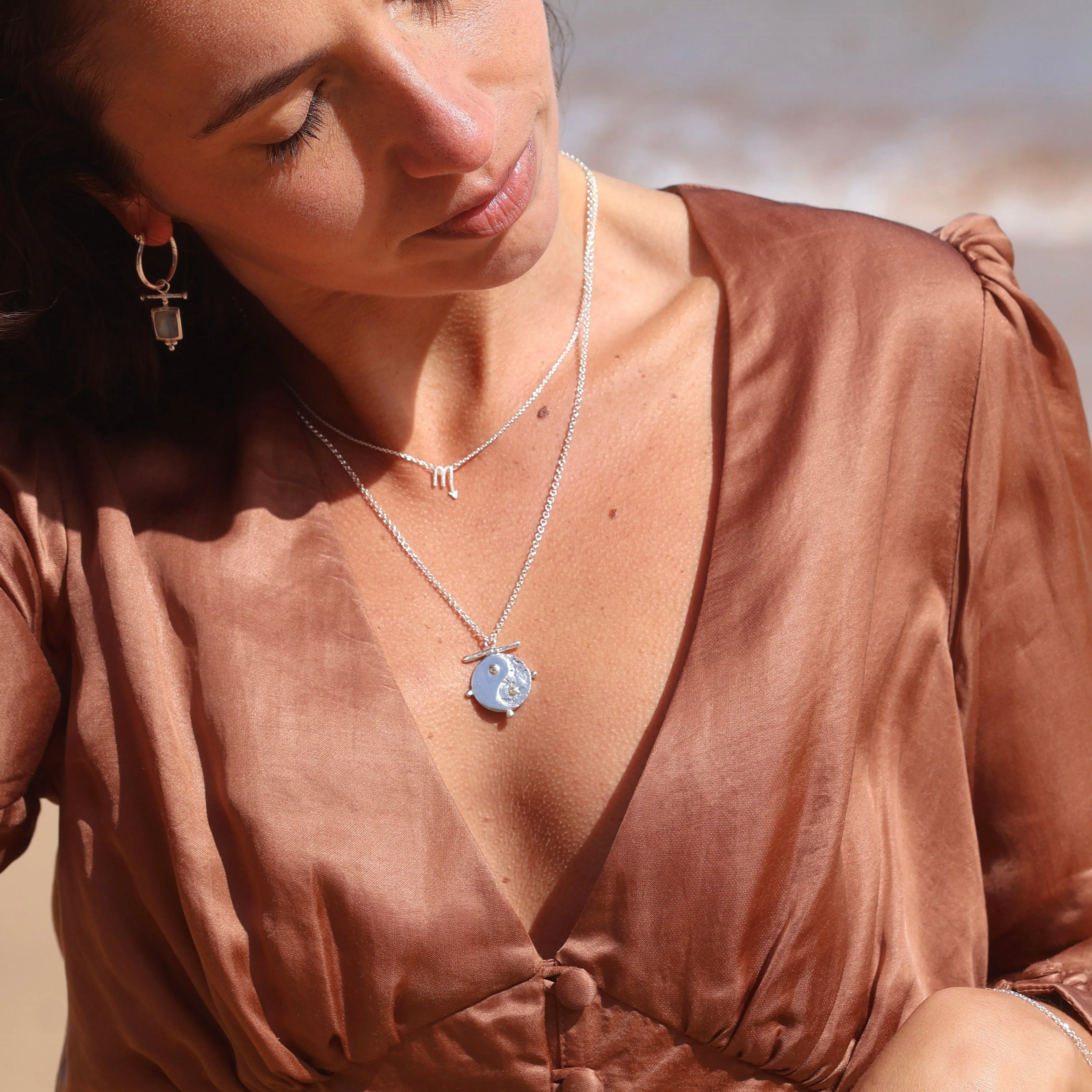 Yin Yang Silver Necklace